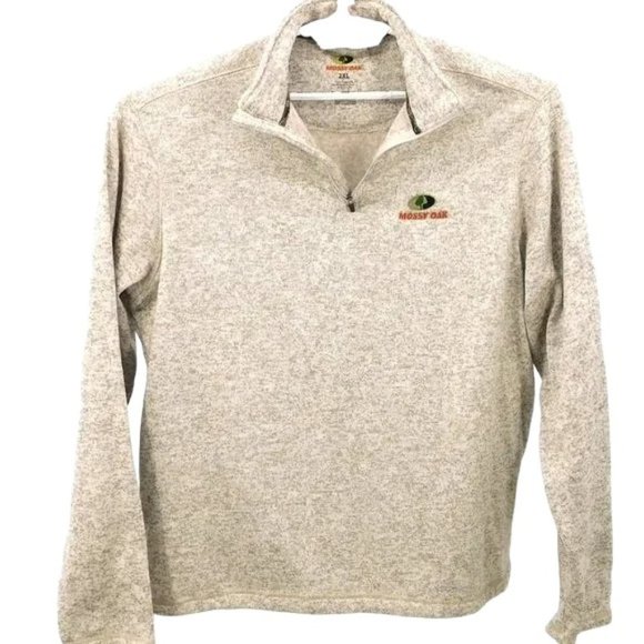 Mossy Oak 1/4 Zip Pull-over Fleece Sweater - Picture 1 of 7